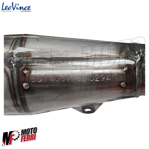 MF9730 Marmitta Scarico LeoVince TT Motore Minarelli Orizzontale 50 2T Alluminio