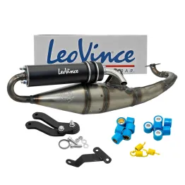 MF9730 Marmitta LeoVince TT Aprilia SR Scarabeo Motore Minarelli 50 2T Nero