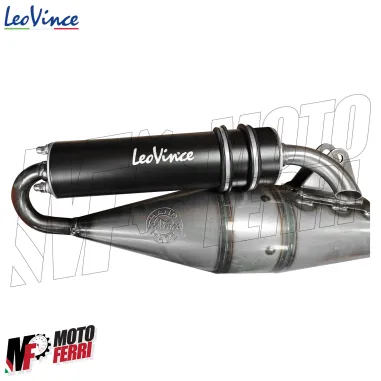 MF9730 Marmitta Scarico LeoVince TT Yamaha Aerox JOG R Neos 50 2T Nero Omologato