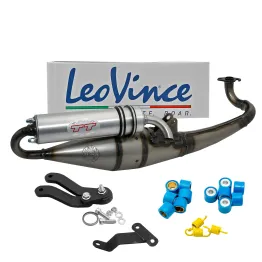 MF9730 Marmitta LeoVince TT Aprilia SR Scarabeo Motore Minarelli 50 2T Alluminio