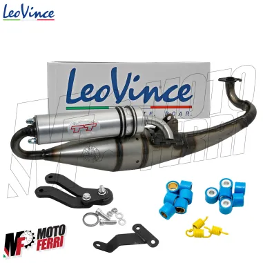 MF9730 Marmitta LeoVince TT Aprilia SR Scarabeo Motore Minarelli 50 2T Alluminio