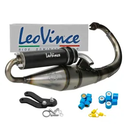 MF2184 Marmitta Scarico LeoVince TT MBK Booster Spirit / Yamaha BWS 50 2T Nero