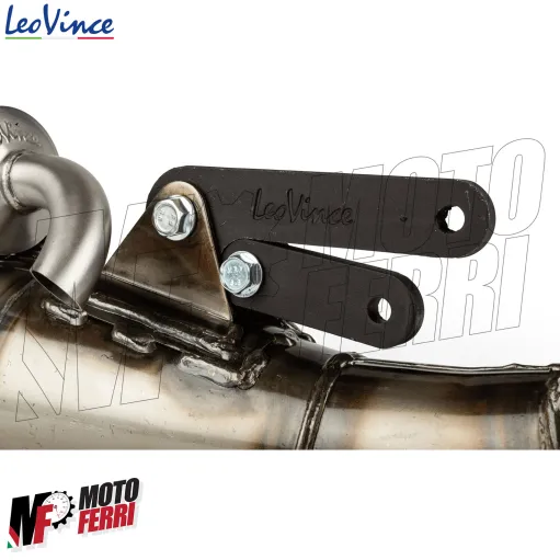 MF2184 Marmitta Scarico LeoVince TT MBK Booster Spirit / Yamaha BWS 50 2T Nero