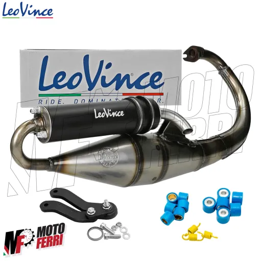 MF2184 Marmitta Scarico LeoVince TT MBK Booster Spirit / Yamaha BWS 50 2T Nero