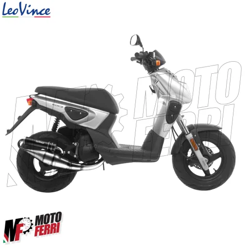 MF2184 Marmitta Scarico LeoVince TT MBK Booster Spirit / Yamaha BWS 50 2T Nero