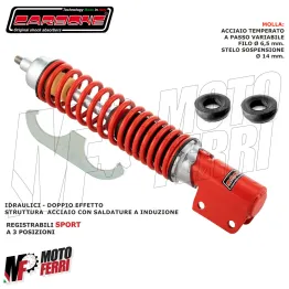 MF2317 AMMORTIZZATORE ANTERIORE REGOLABILE CARBONE ROSSO VESPA 125 150 200 PX 2