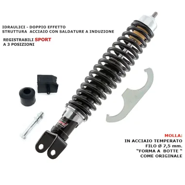 MF2318 AMMORTIZZATORE POSTERIORE REGOLABILE CARBONE NERO VESPA PX SPECIAL ET3