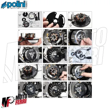 MF9745 Accensione Elettronica Polini For Race Luci Aerox JOG R BWS Neos 50 2T
