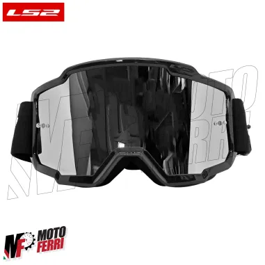 MF2509 Mascherina Occhiali Casco Moto Cross Enduro OffRoad LS2 Lente Specchiata