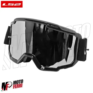 MF2509 Mascherina Occhiali Casco Moto Cross Enduro OffRoad LS2 Lente Specchiata