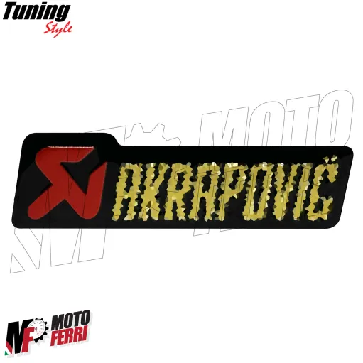 MF7335 Adesivo Compatibile Logo Akra per Scarico Marmitta Terminale 100 x 26 mm