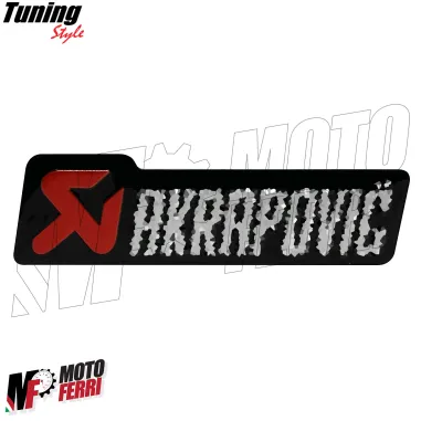 MF7335 Adesivo Compatibile Logo Akra per Scarico Marmitta Terminale 100 x 26 mm