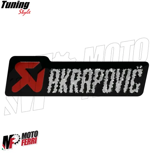 MF7335 Adesivo Compatibile Logo Akra per Scarico Marmitta Terminale 100 x 26 mm