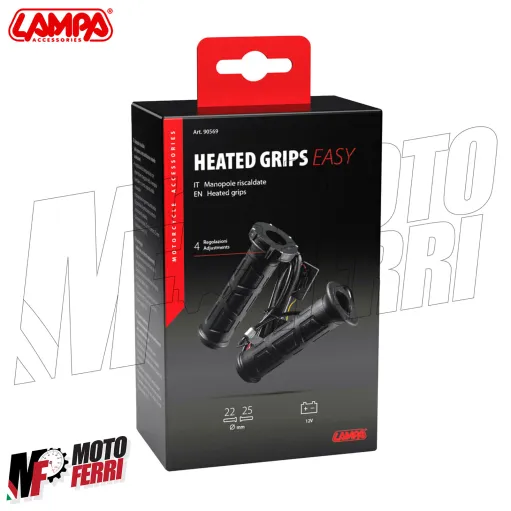 MF9758 Manopole Riscaldate Solo Gomma Universale Moto Scooter Lampa Heated Grips