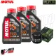 MF9760 Tagliando Honda CB 500 X F 2013/2023 - 3L Olio Motul 7100 10W30 + Filtro