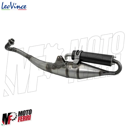 MF3703 Marmitta Scarico LeoVince TT Aprilia SR FACTORY 50 2T Motore Piaggio Nero
