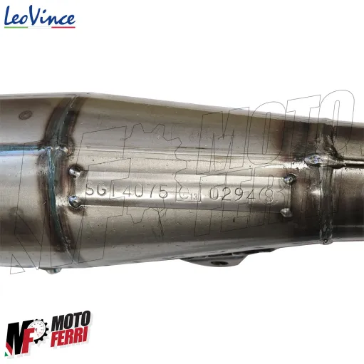 MF3703 Marmitta Scarico LeoVince TT Aprilia SR FACTORY 50 2T Motore Piaggio Nero
