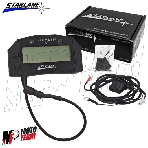 MF9025 Cronometro Starlane Stealth 5 GPS-5 + Angolo di Piega Universale Moto