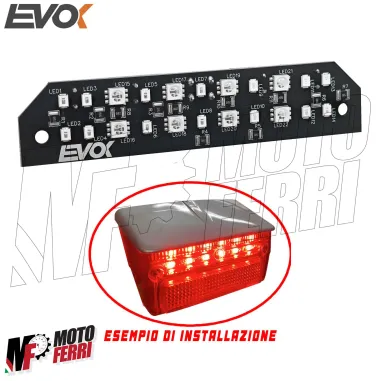 MF9766 Faro Luce Stop Posteriore 22 Led Vespa 50 Special 12 V by Evok Fanalino