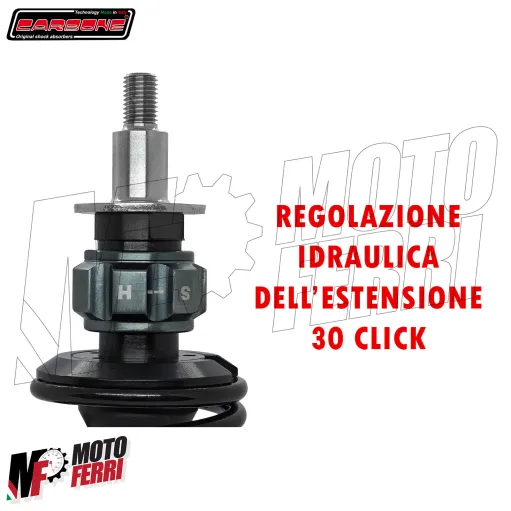 MF9782 Ammortizzatore Carbone HTR Anteriore Vespa PX 125 150 200 PE Nero Hi-Tech