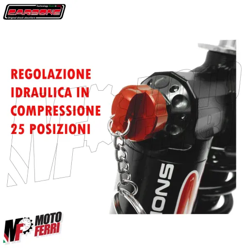 MF9783 Ammortizzatore Carbone HTR Anteriore Vespa 50 Special R L N Nero Hi-Tech