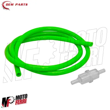 MF9787 Tubo Benzina Verde 5x8mm e Filtro Moto Scooter Ciclomotore 1M