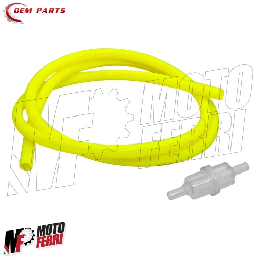 MF9787 Tubo Benzina Giallo 5x8mm e Filtro Moto Scooter Ciclomotore 1M