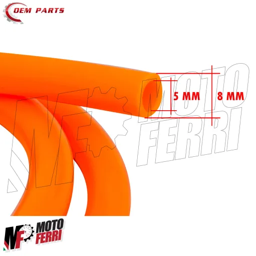 MF9787 Tubo Benzina Arancione 5x8mm e Filtro Moto Scooter Ciclomotore 1M