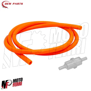 MF9787 Tubo Benzina Arancione 5x8mm e Filtro Moto Scooter Ciclomotore 1M