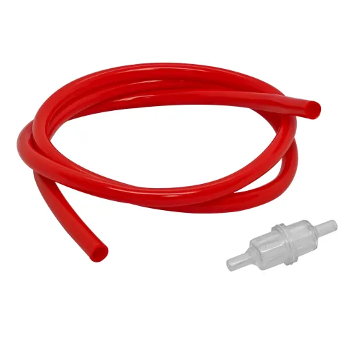 MF9787 Tubo Benzina Rosso 5x8mm e Filtro Moto Scooter Ciclomotore 1M