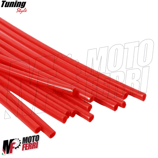 MF6638 Copriraggi Copri Raggi Ruote Rosso Moto Enduro Cross Motard 72 Pezzi