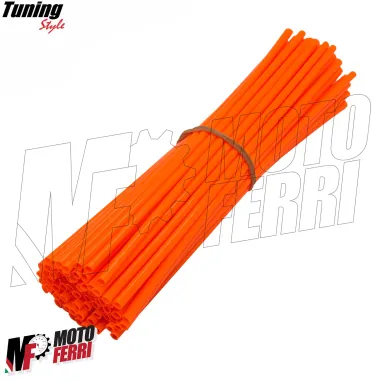 MF6638 Copriraggi Copri Raggi Ruote Arancione Moto Enduro Cross Motard 72 Pezzi