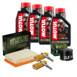 MF6457 Tagliando BMW R 1200 GS 2013/2018 4LT Olio MOTUL 7100 5W40 Candele Filtri