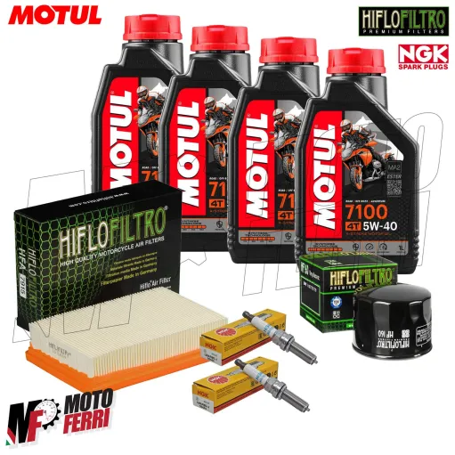 MF6457 Tagliando BMW R 1200 GS 2013/2018 4LT Olio MOTUL 7100 5W40 Candele Filtri