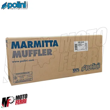 MF9796 Marmitta Scarico Polini Motore PRE4 100 cc Piaggio ZIP SP 50 2T LC