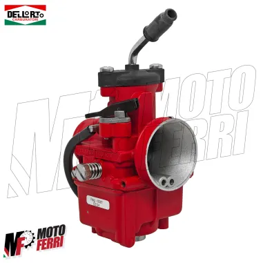 MF9749 Carburatore Dellorto VHST 28 BS 2T Rosso Aria Manuale Valvola Piatta Moto