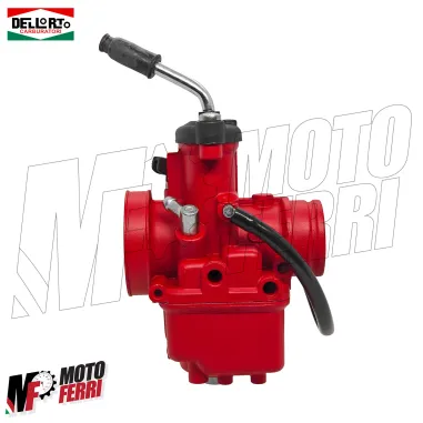MF9749 Carburatore Dellorto VHST 28 BS Rosso Aria Manuale Vespa Valvola Piatta