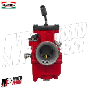 MF9749 Carburatore Dellorto VHST 28 BS Rosso Aria Manuale Valvola Piatta Scooter