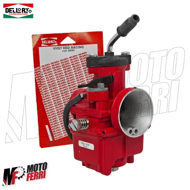MF9749 Carburatore Dellorto VHST 28 BS Rosso Aria Manuale Valvola Piatta Scooter