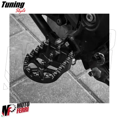 MF9803 Pedane Poggiapiedi CNC Yamaha Tenere 700 Rally World da 2019 a 2024 Nero