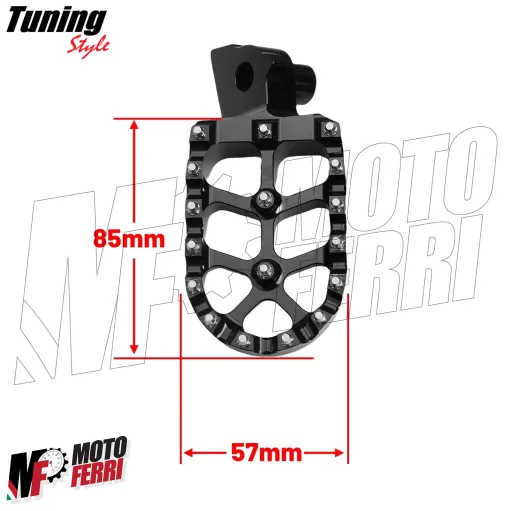 MF9803 Pedane Poggiapiedi CNC Yamaha Tenere 700 Rally World da 2019 a 2024 Nero
