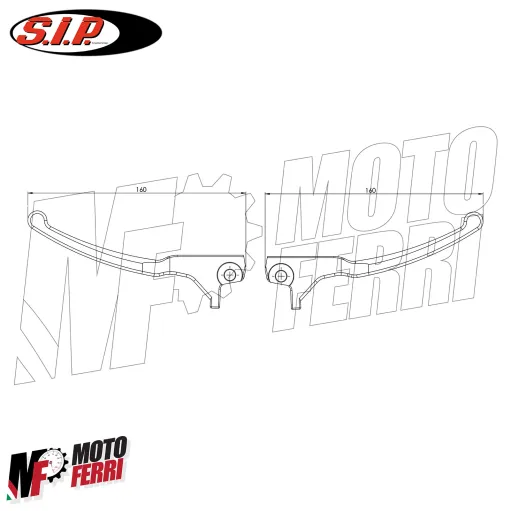 MF9806 Coppia Leve Freno Nero Opaco CNC SIP Vespa GTS 310 Super E5+ 2025 2026