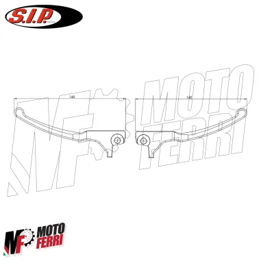 MF9806 Coppia Leve Freno Nero Lucido CNC SIP Vespa GTS 125 300 Super 2023 2024