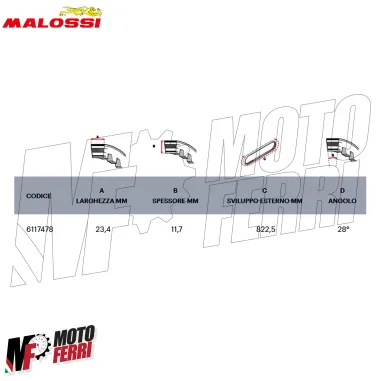 MF2731 Cinghia Malossi Aprilia SR GT 125 200 da 2022 a 2025 E5+ X K Belt Kevlar