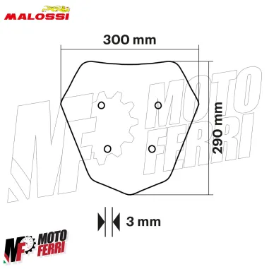 MF9820 Cupolino Malossi Sport Screen Fume' Scuro Aprilia SR 125 200 GT 2022/2025