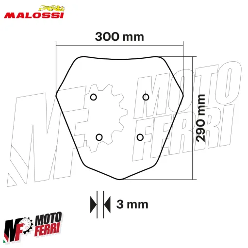 MF9820 Cupolino Malossi Sport Screen Fume' Scuro Aprilia SR 125 200 GT 2022/2025