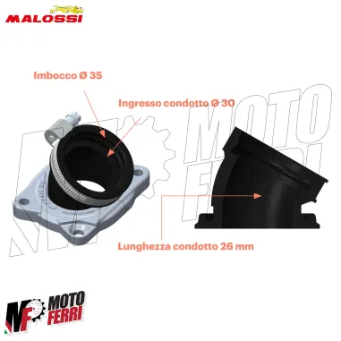 MF9823 Carburatore Dellorto VHSH 30 Collettore Filtro Malossi Carter C-ONE 70 cc