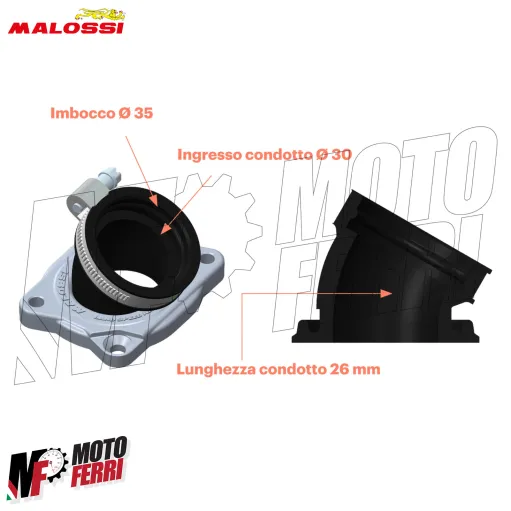 MF9823 Carburatore Dellorto VHSH 30 Collettore Filtro Malossi Carter C-ONE 70 cc
