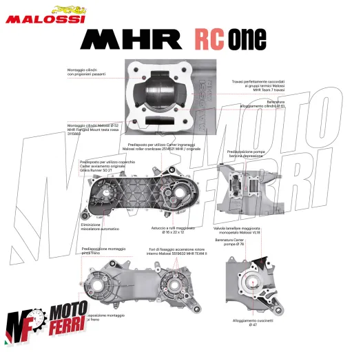 MF8820 Carter Malossi MHR 94cc RC-ONE Malaguti F12 Phantom F15 Firefox 50 2T LC