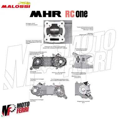 MF8821 Carter Malossi MHR 94cc RC-ONE Piaggio ZIP SP 50 2T LC